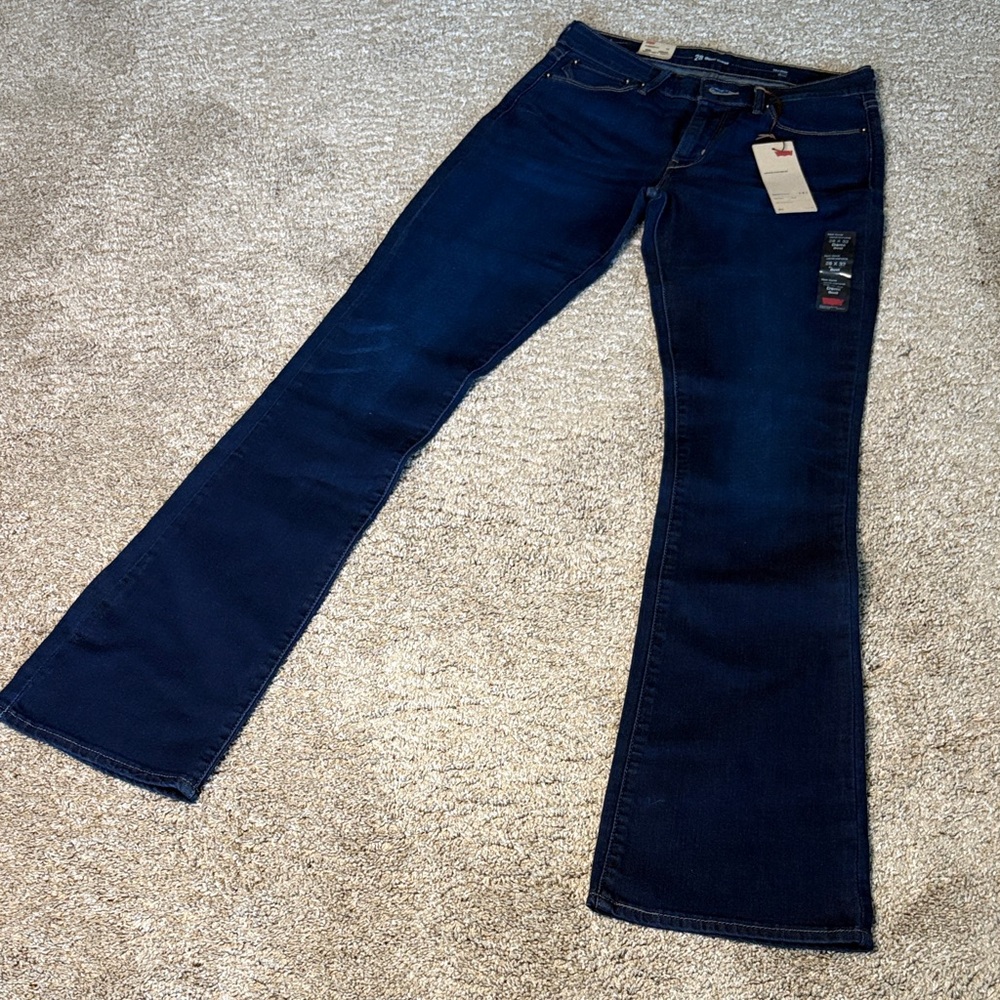 Levi's Dark Indigo Boot Leg Jeans.